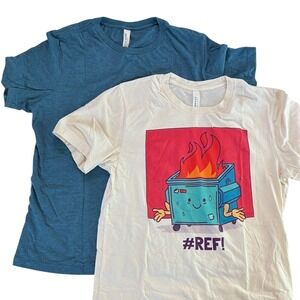 Bella Canvas Set 2 Short Sleeve Tops Dumpster Fire Graphic M L